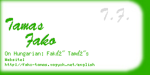 tamas fako business card